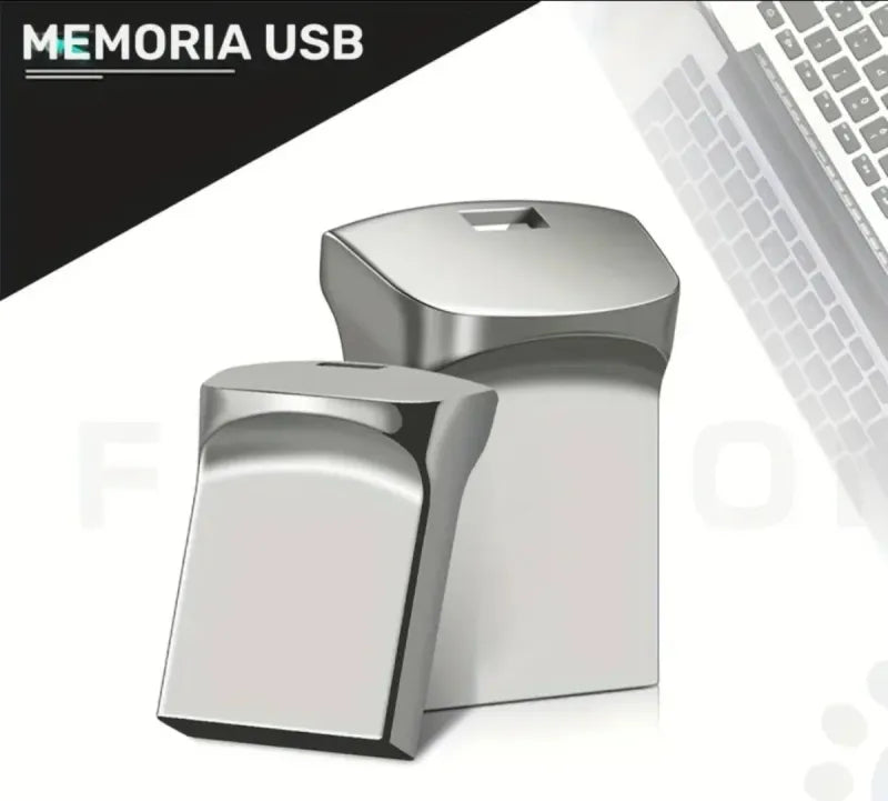 Memoria USB Mini Metal Negro/Plata, 2 Modelos