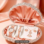 Juego de Reloj Rosa para dama
