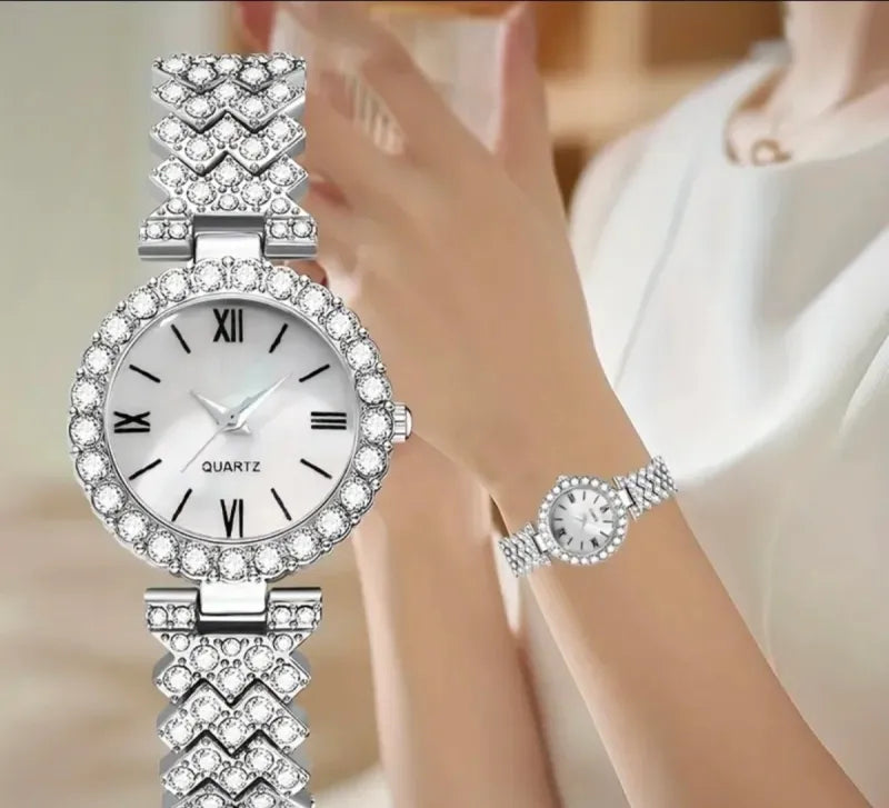 Juego de Reloj Rosa para dama