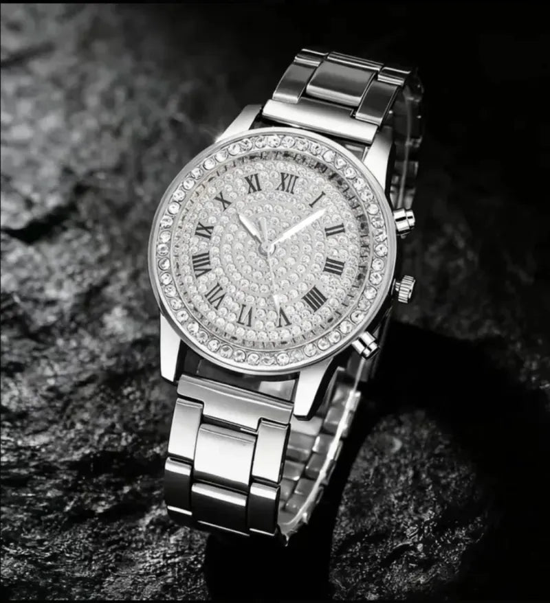 Reloj de Cuarzo Rosa Dorado Mujer
