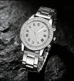 Reloj de Cuarzo Rosa Dorado Mujer