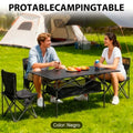 Mesa Camping Plegable 120cm con Almacenamiento