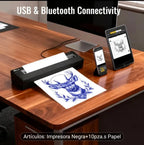 Impresora Térmica Negra + Papel