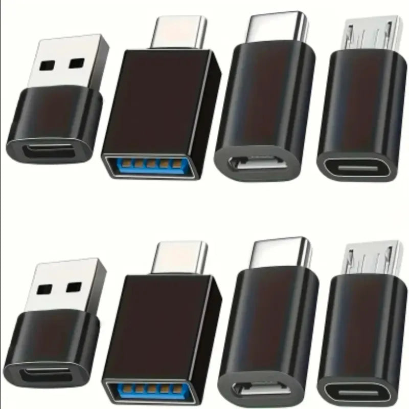 4 Adaptadores USB C, Micro USB, USB A