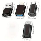 4 Adaptadores USB C, Micro USB, USB A