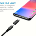 4 Adaptadores USB C, Micro USB, USB A