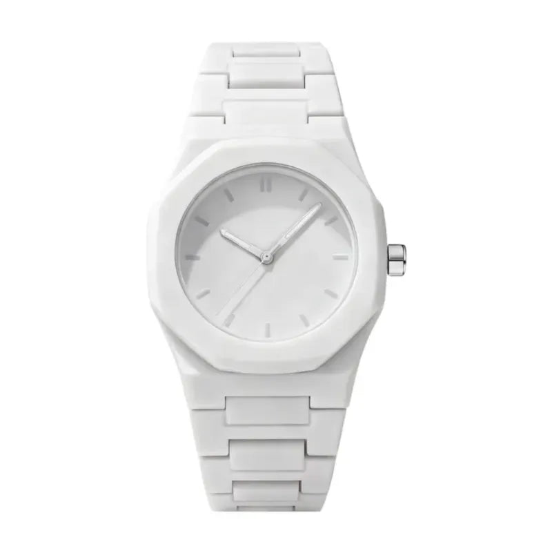 Reloj Cuarzo Unisex Elegante Blanco ó Negro