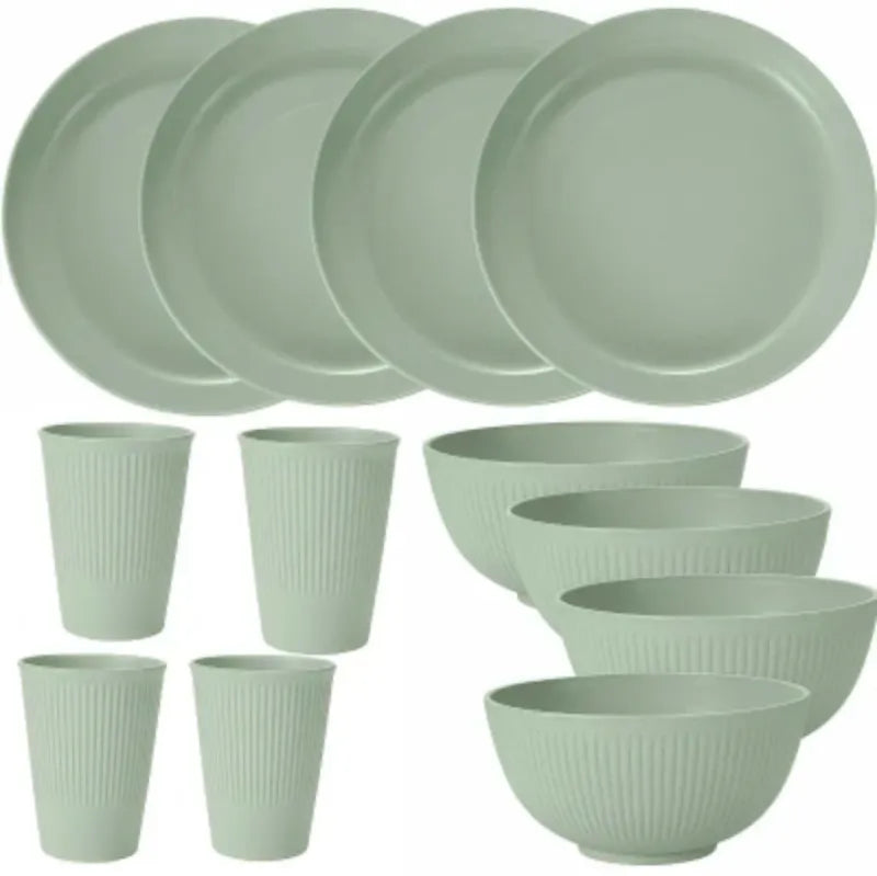 Juego Vajilla Verde 12 Piezas