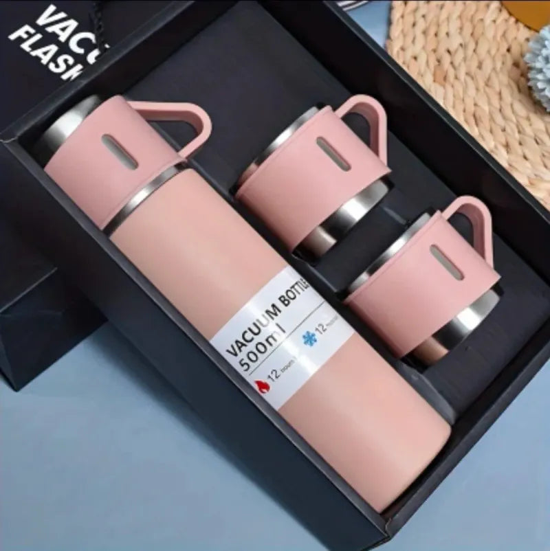 Termo Acero Inoxidable con 2 tazas adicionales