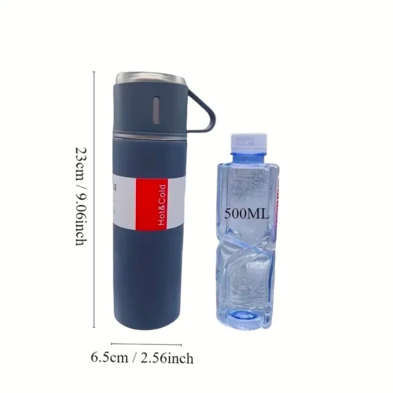 Termo Acero Inoxidable con 2 tazas adicionales