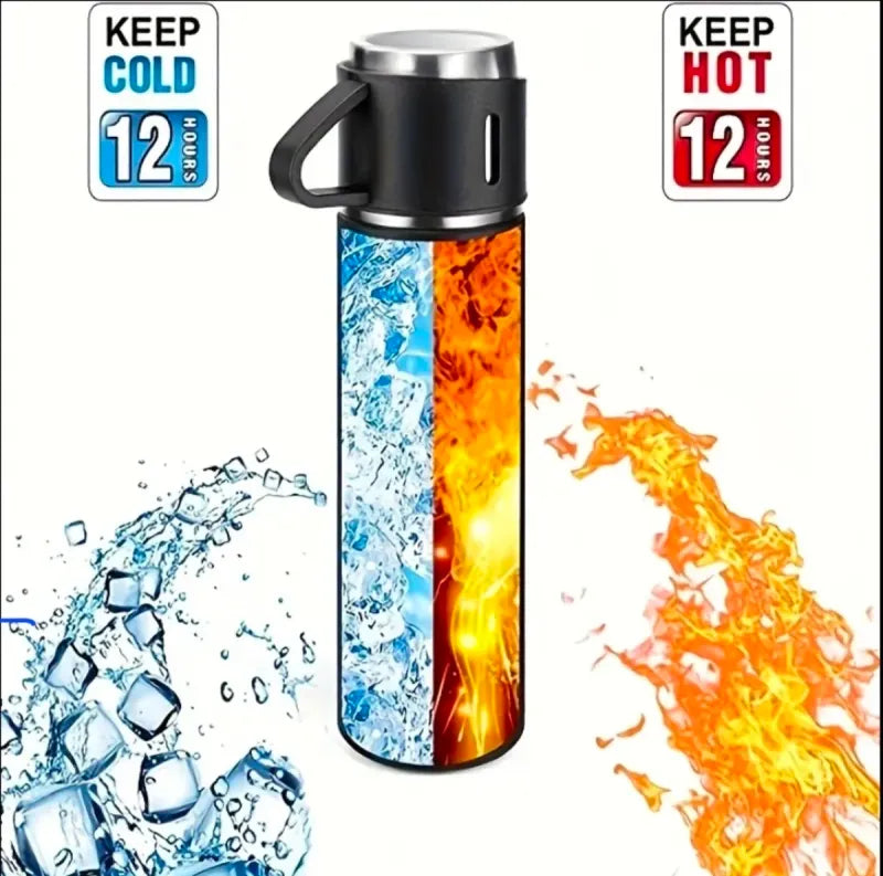 Termo Acero Inoxidable con 2 tazas adicionales