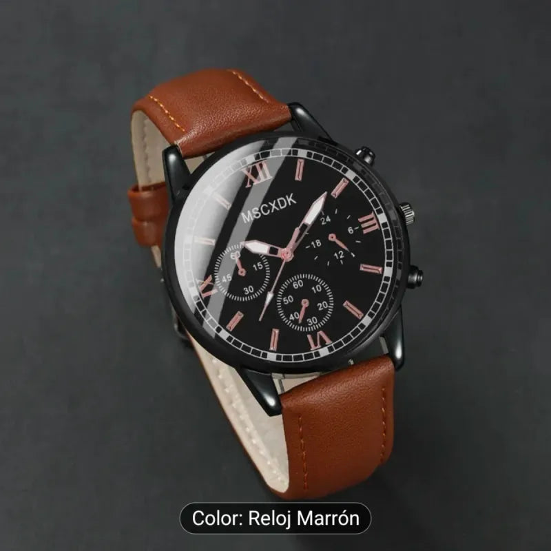 Reloj MSCXDK Cuarzo Correa Marrón Hombre