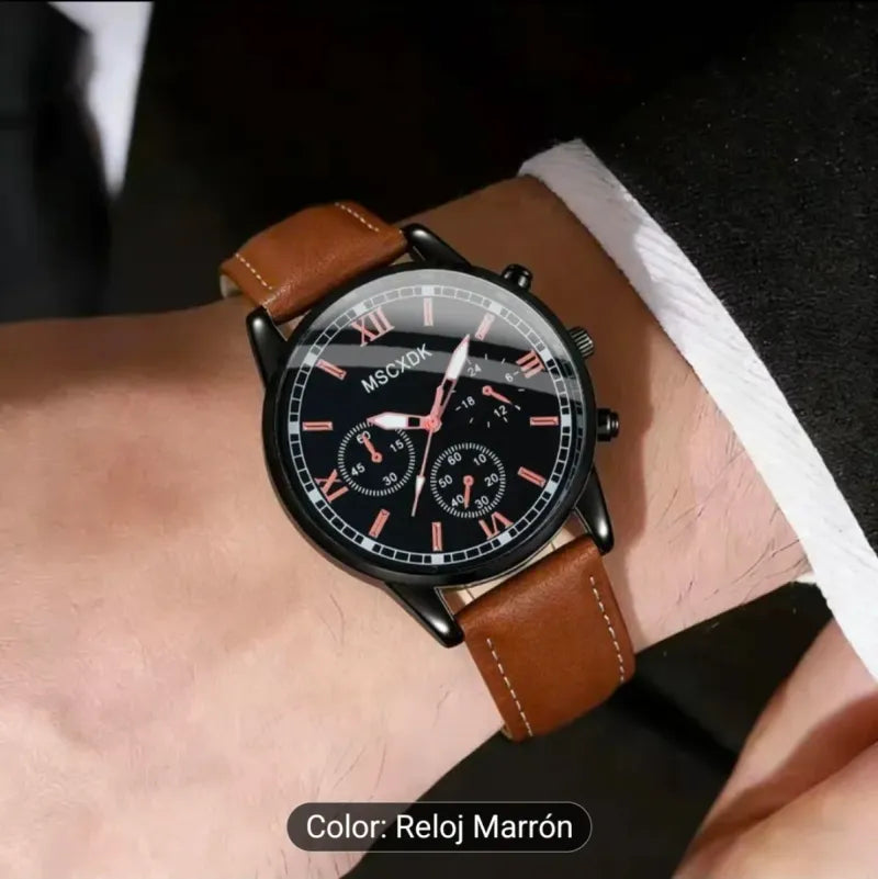 Reloj MSCXDK Cuarzo Correa Marrón Hombre