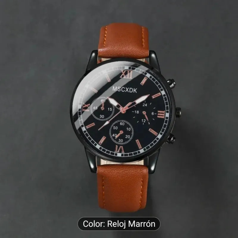 Reloj MSCXDK Cuarzo Correa Marrón Hombre