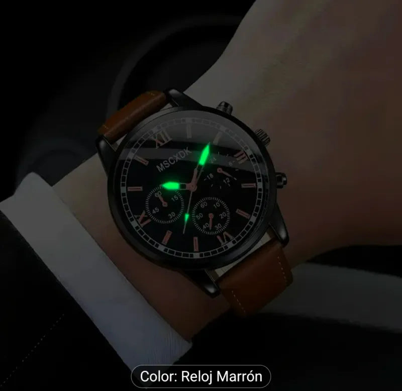 Reloj MSCXDK Cuarzo Correa Marrón Hombre