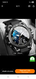 Reloj Deportivo Negro Aleación Acero Espectacular
