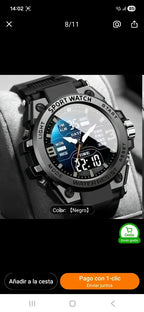 Reloj Deportivo Negro Aleación Acero Espectacular