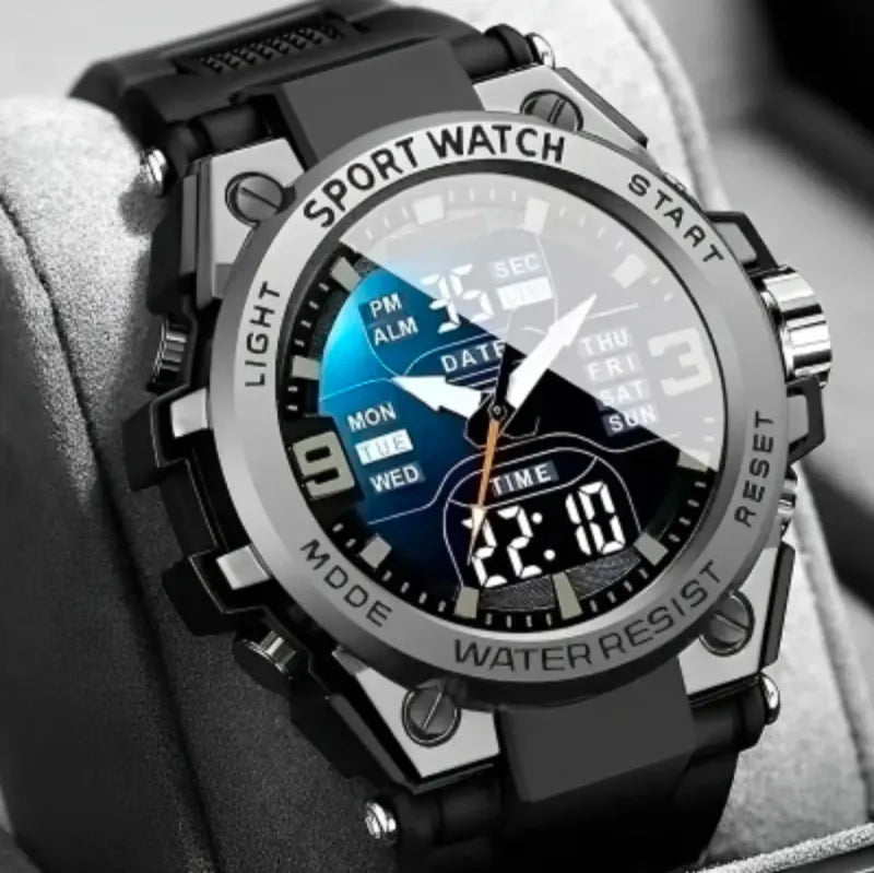 Reloj Deportivo Negro Aleación Acero Espectacular