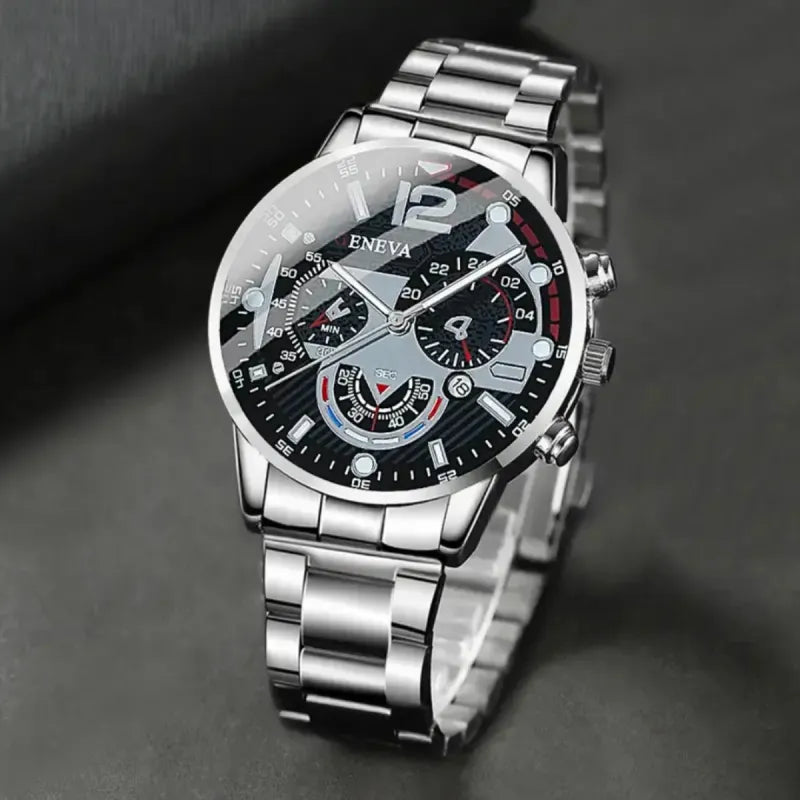 Reloj de Acero Inoxidable de Cuarzo con Calendario