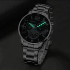 Reloj de Acero Inoxidable de Cuarzo con Calendario