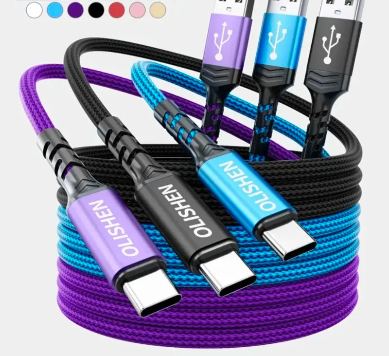 Cable Carga Rápida USB-A a USB-C OLISHEN de 1 metr