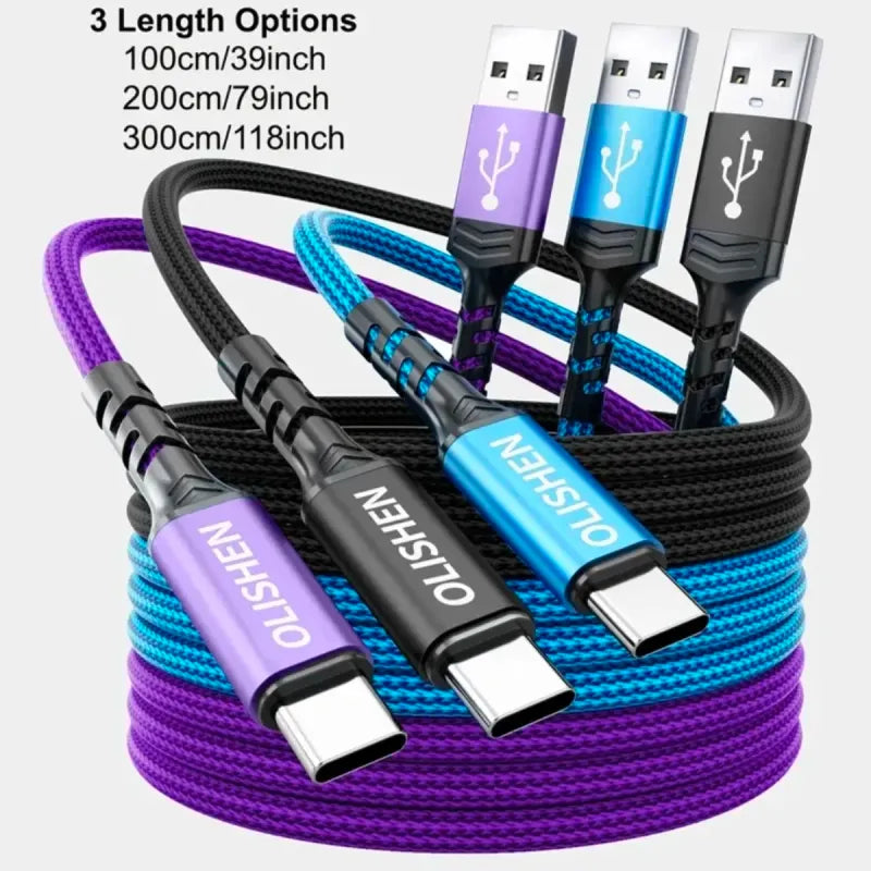 Cable Carga Rápida USB-A a USB-C OLISHEN de 1 metr
