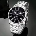 Reloj Geneva Elegante Negro y Plateado