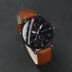 Reloj Marrón Hombre 3 Manillas