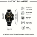 Reloj SHAARMS Acero Negro y Dorado Elegante