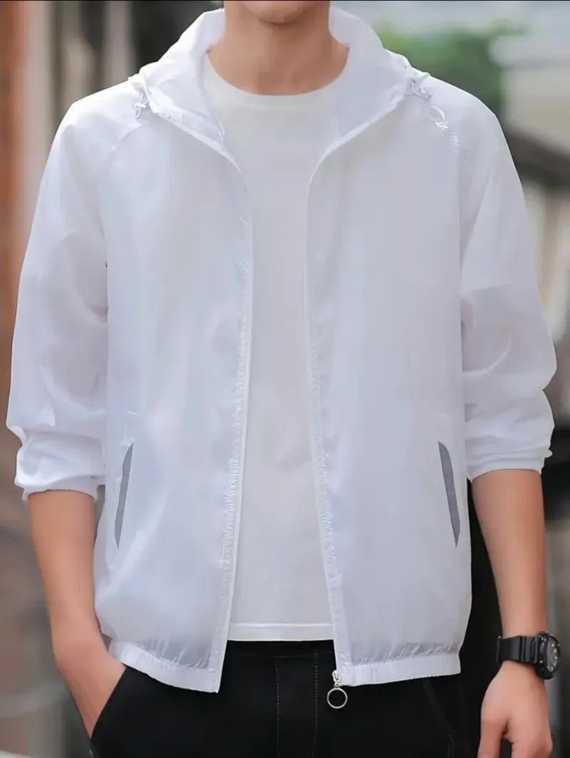 Chaqueta Ligera con Capucha Talla XL