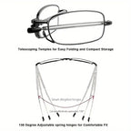 Gafas Lectura Elegantes Plegables Unisex  +100
