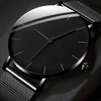 Reloj Cuarzo Redondo Negro Adicional Manilla