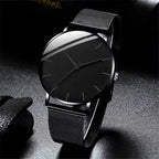 Reloj Cuarzo Redondo Negro Adicional Manilla