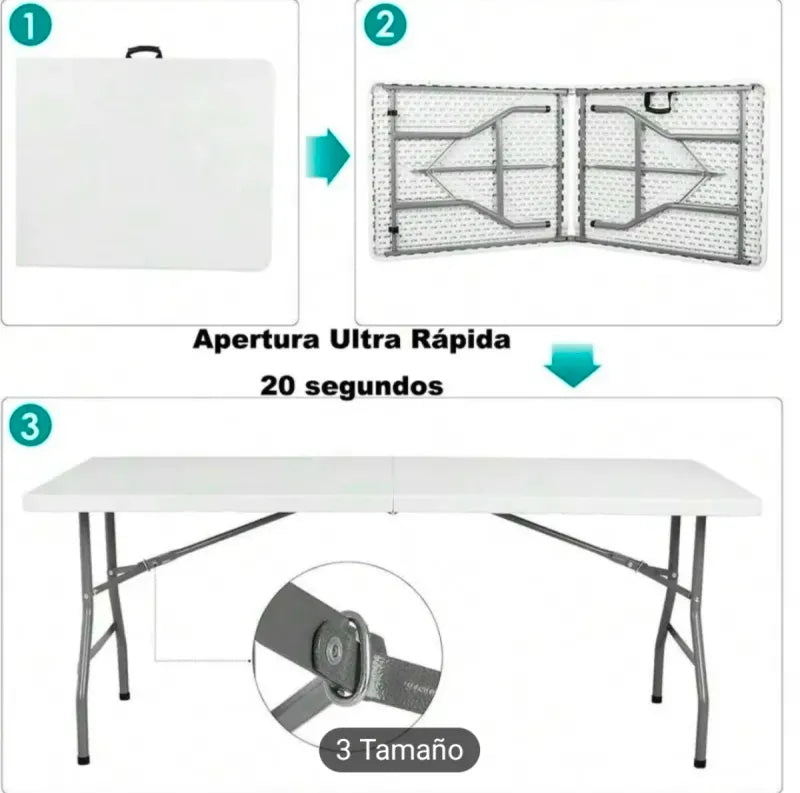 Mesa Plegable Resina Reforzada 1.50m
