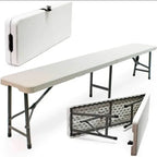 Banco Plegable Portátil Resina 182cm