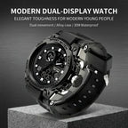 Reloj Deportivo Dual-Display Negro