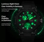 Reloj Deportivo Dual-Display Negro
