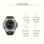 Reloj Deportivo Dual-Display Negro