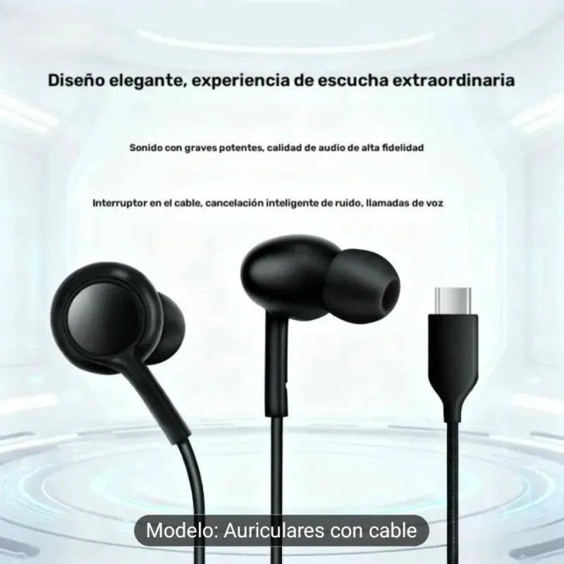 Auriculares USB-C con Control Cable