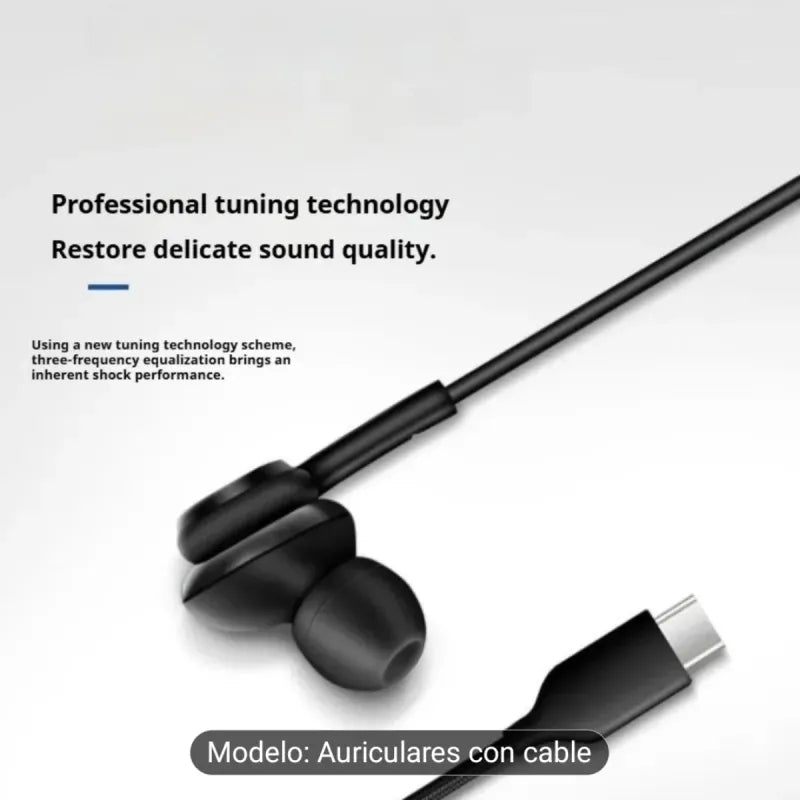 Auriculares USB-C con Control Cable