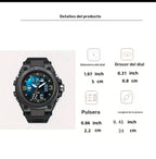 Reloj Deportivo Negro Aleación Acero Espectacular