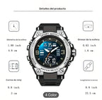 Reloj Deportivo Negro Aleación Acero Espectacular