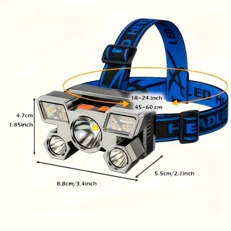 Linterna Frontal LED Recargable USB