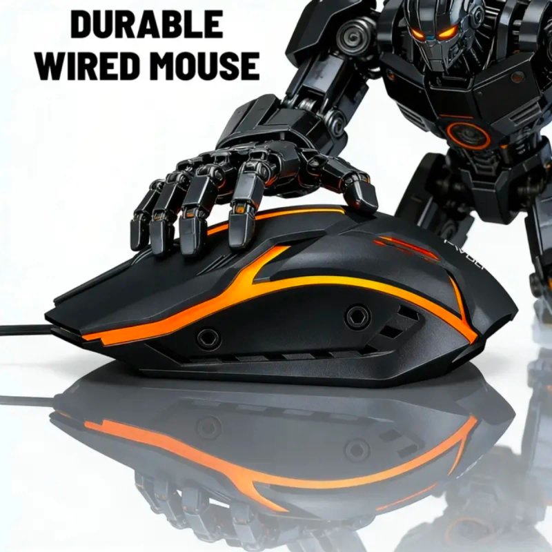 Ratón T-WOLF USB Negro y Azul
