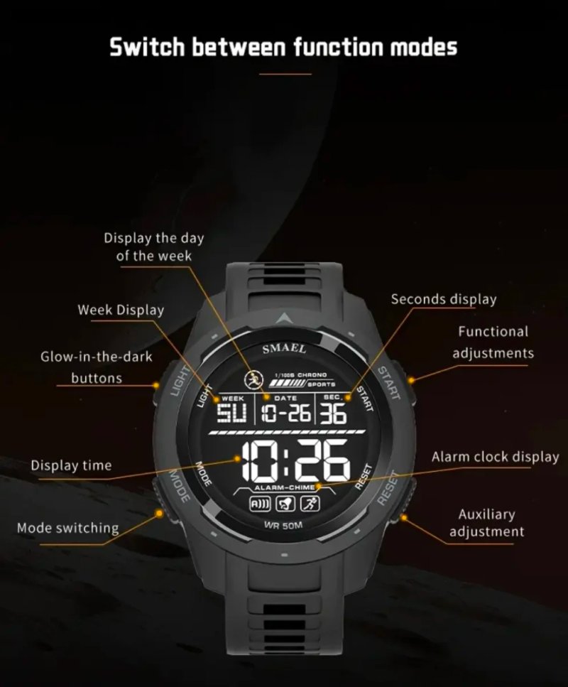 Reloj Digital WECOOL Cronógrafo LED Color Surtidos