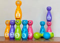 Juego Bolos Niños Divertido Figuras Numéricas