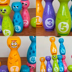 Juego Bolos Niños Divertido Figuras Numéricas
