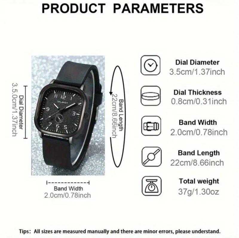 Relojes Cuadrados IRANDY (4 Piezas)