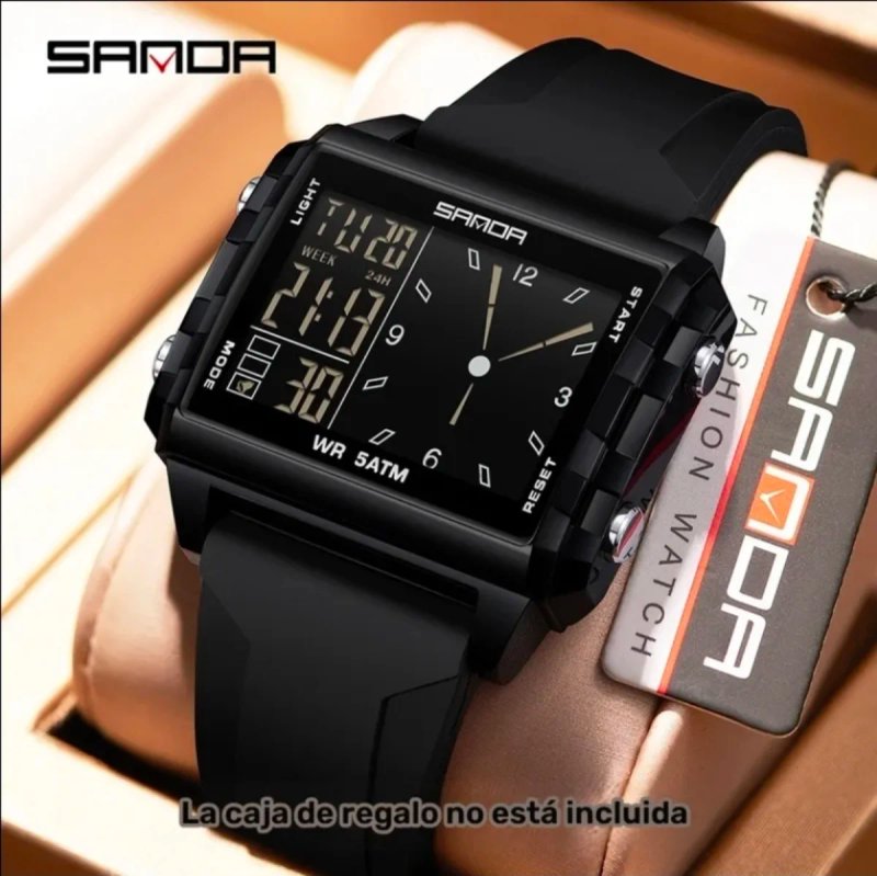 Reloj SANDA Deportivo Unisex Negro
