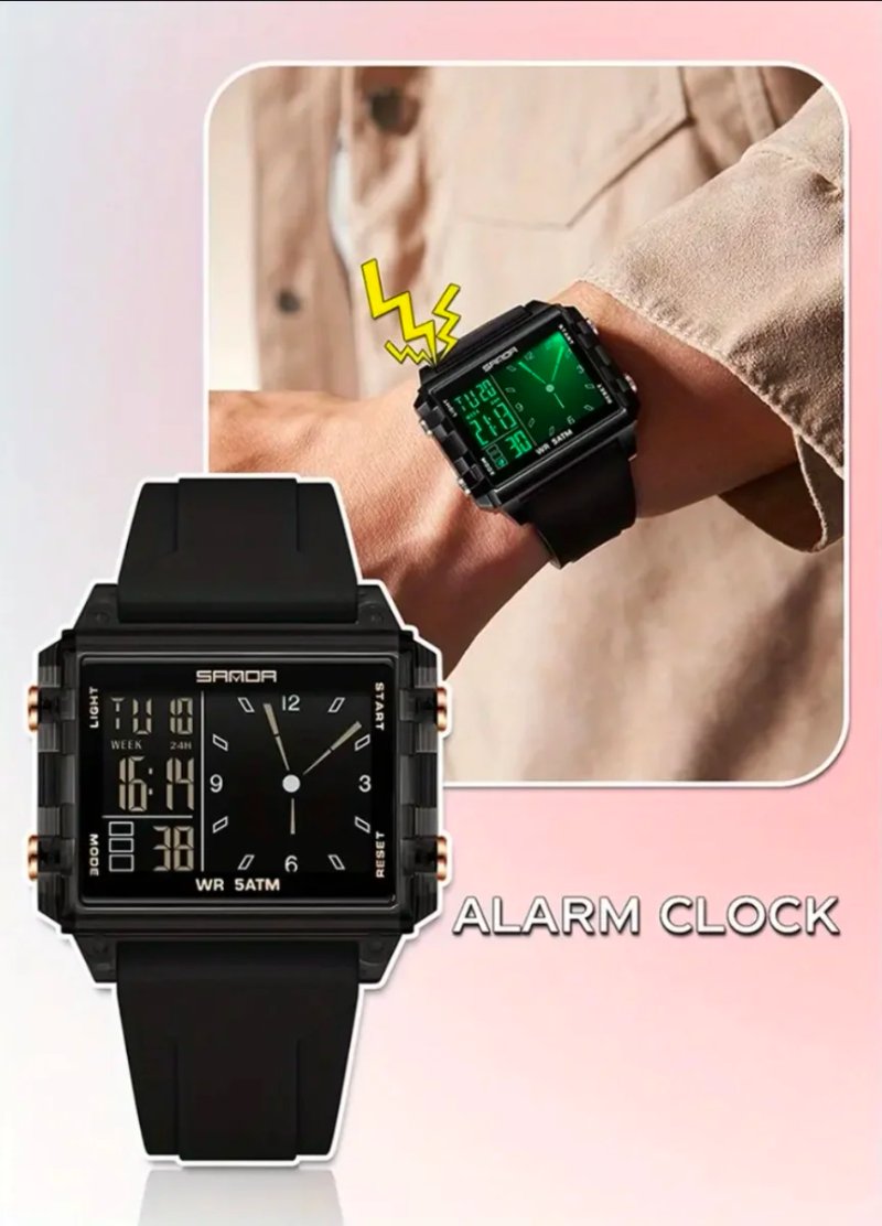 Reloj SANDA Deportivo Unisex Negro